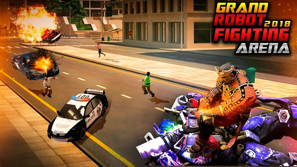 Futuristic Robot City Fighting 3D Game ဖန်သားပြင်ဓာတ်ပုံ 3