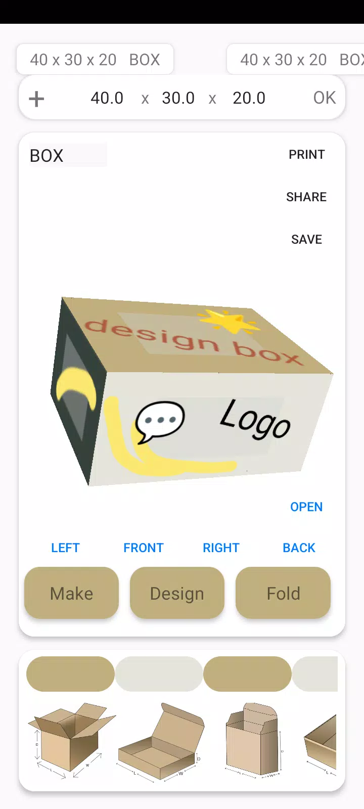 Box Maker Template Creator Pro Ekran Görüntüsü 1