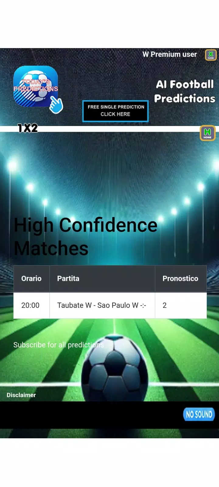 Ai football predictions应用截图第2张