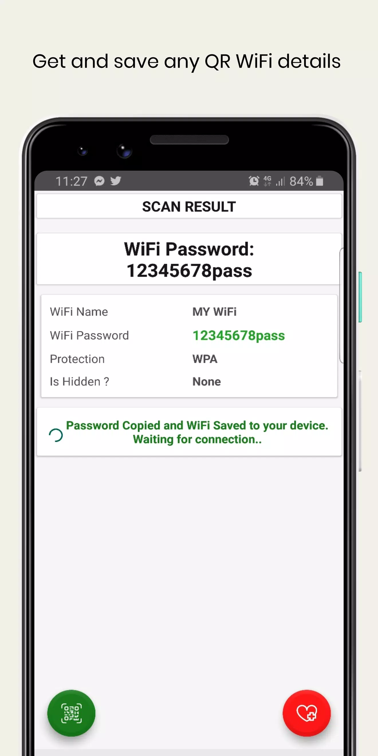 WiFi QrCode Password scanner スクリーンショット 2