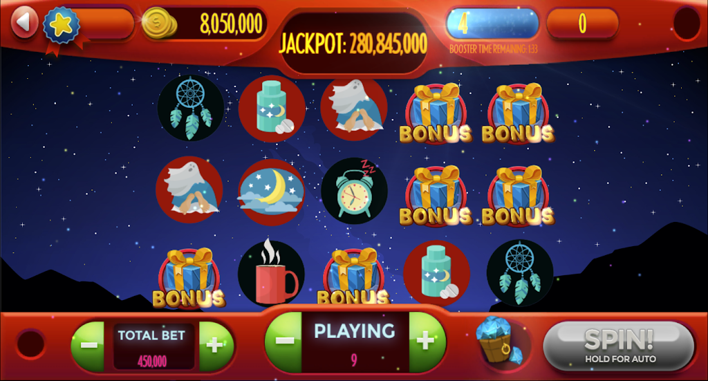 Sleeping - Earn 5 Reels Bonus Money Captura de pantalla 2