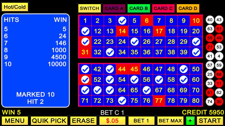 Keno 4 Card Ekran Görüntüsü 1