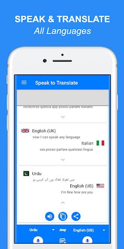 Speak and Translate All languages Voice Translator Ekran Görüntüsü 1