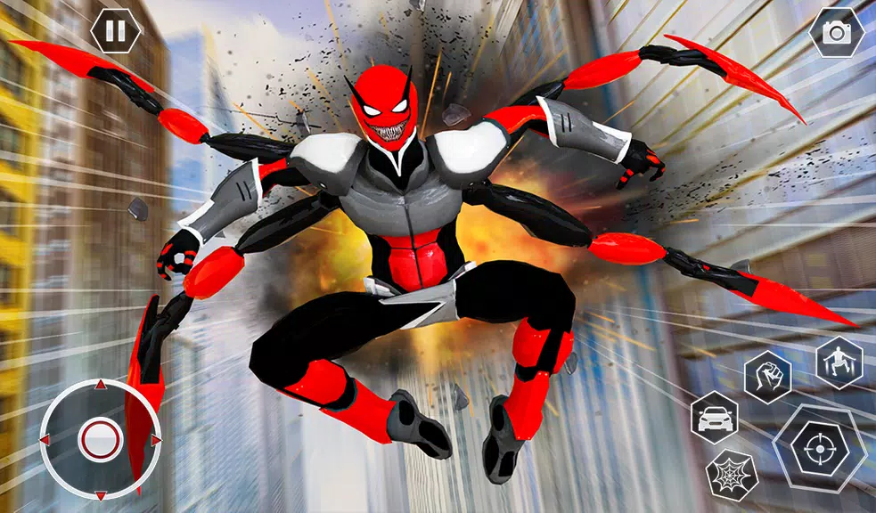 Black Spider Rope SuperHero スクリーンショット 1