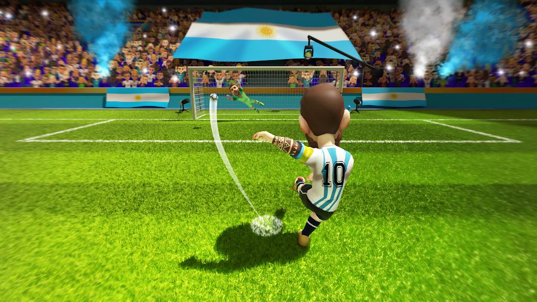Mini Football - Mobile Soccer Mod 스크린샷 0