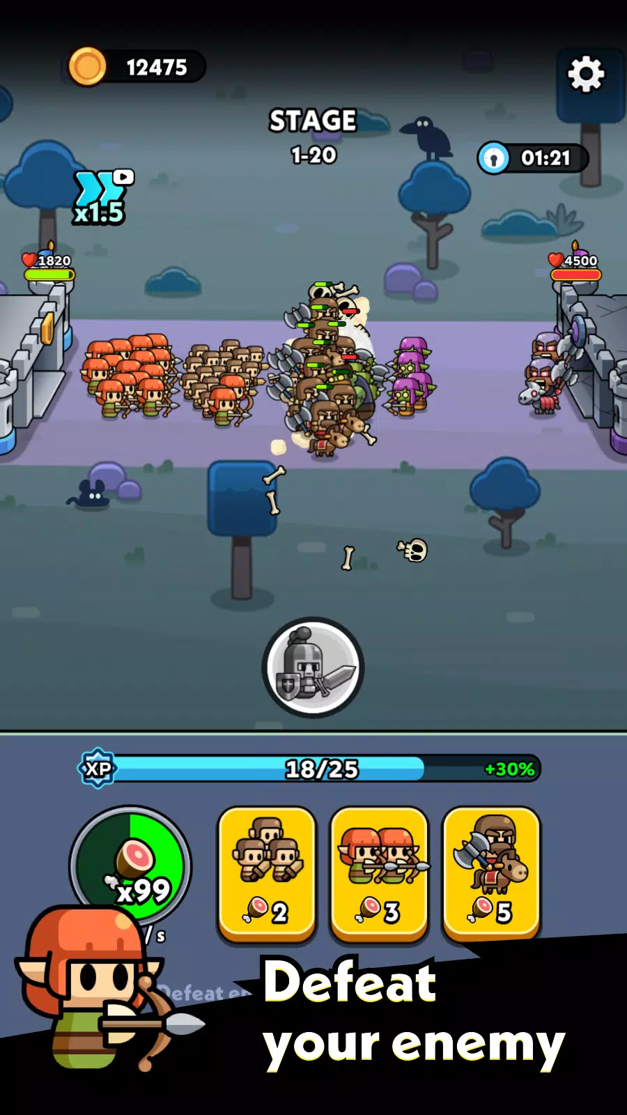 Tiny Warriors Go! 스크린샷 1