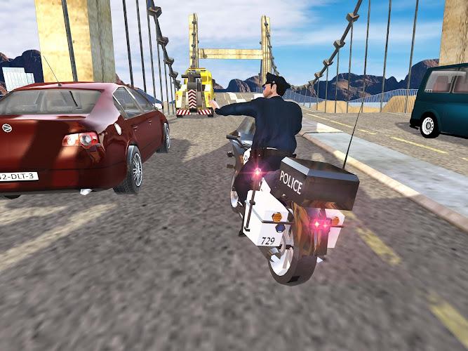 US Police Bike Chase Game Tangkapan skrin 3