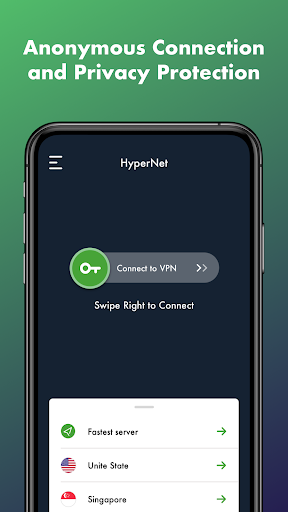 HyperNet Free VPN - Unlimited Tangkapan skrin 1