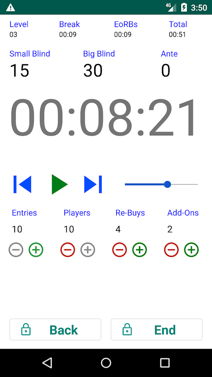 Easy Poker Tournament Timer Tangkapan skrin 2