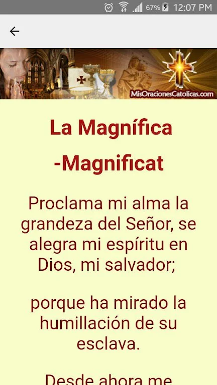 Schermata Oracion La Magnifica - El Magnificat 2