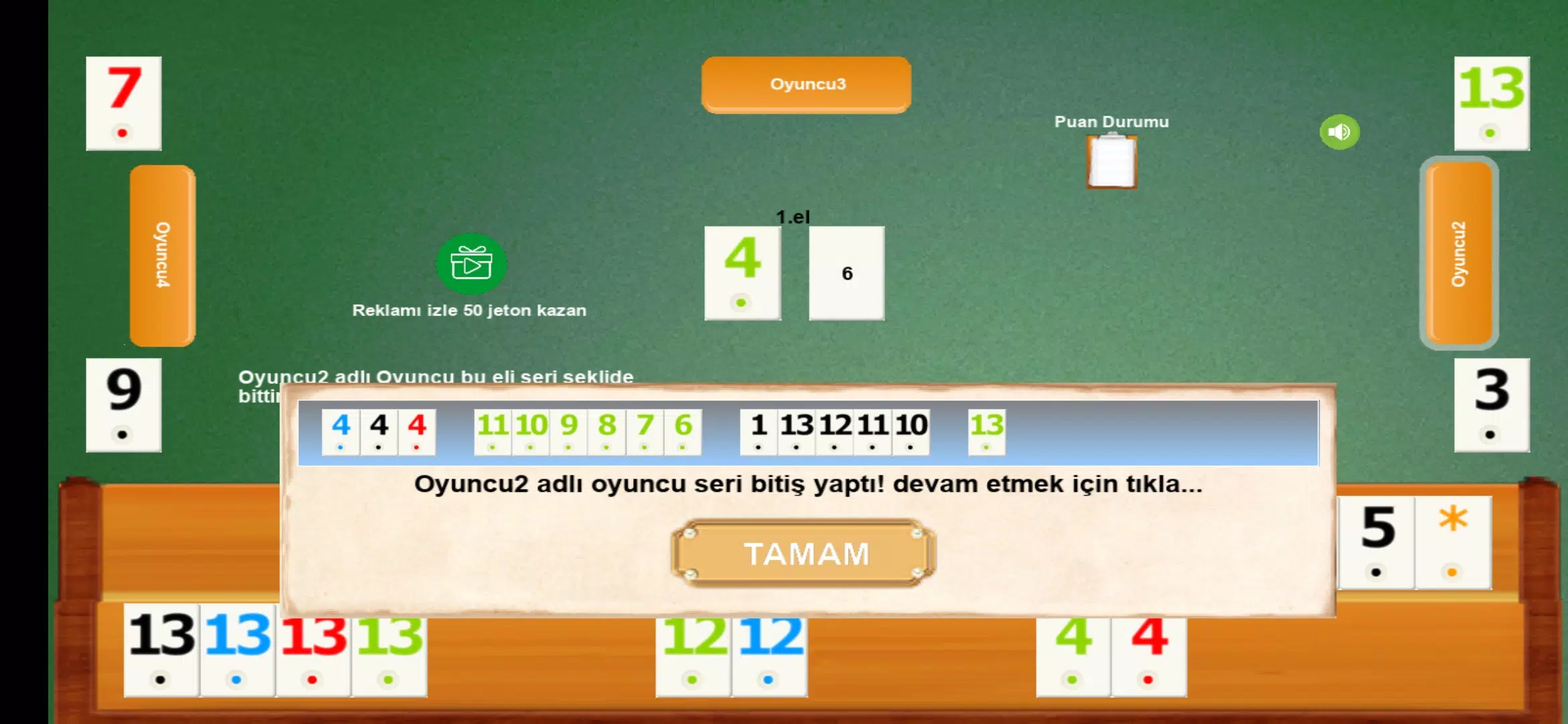 İnternetsiz Okey Ảnh chụp màn hình 3