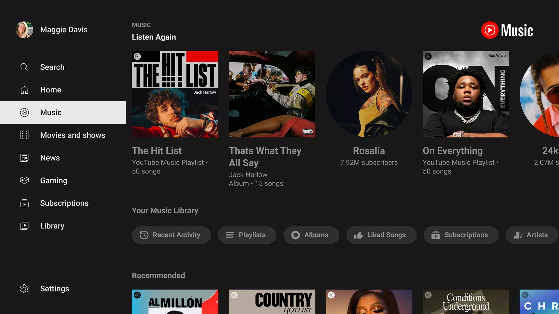 YouTube for Android TV 螢幕截圖 1