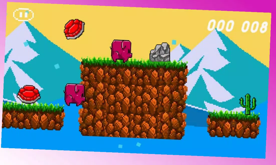 Turbo Pig platformer pixel art Captura de tela 3