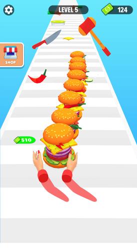 Burger Stack Run Game Ekran Görüntüsü 2