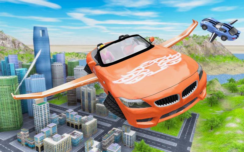 Flying Car Extreme Simulator Captura de tela 0