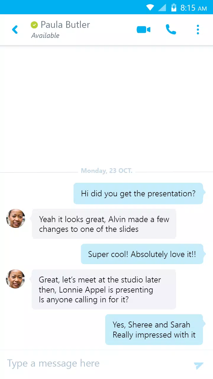 Skype for Business ภาพหน้าจอ 1