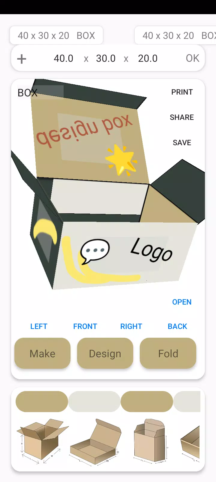 Box Maker Template Creator Pro Ekran Görüntüsü 0