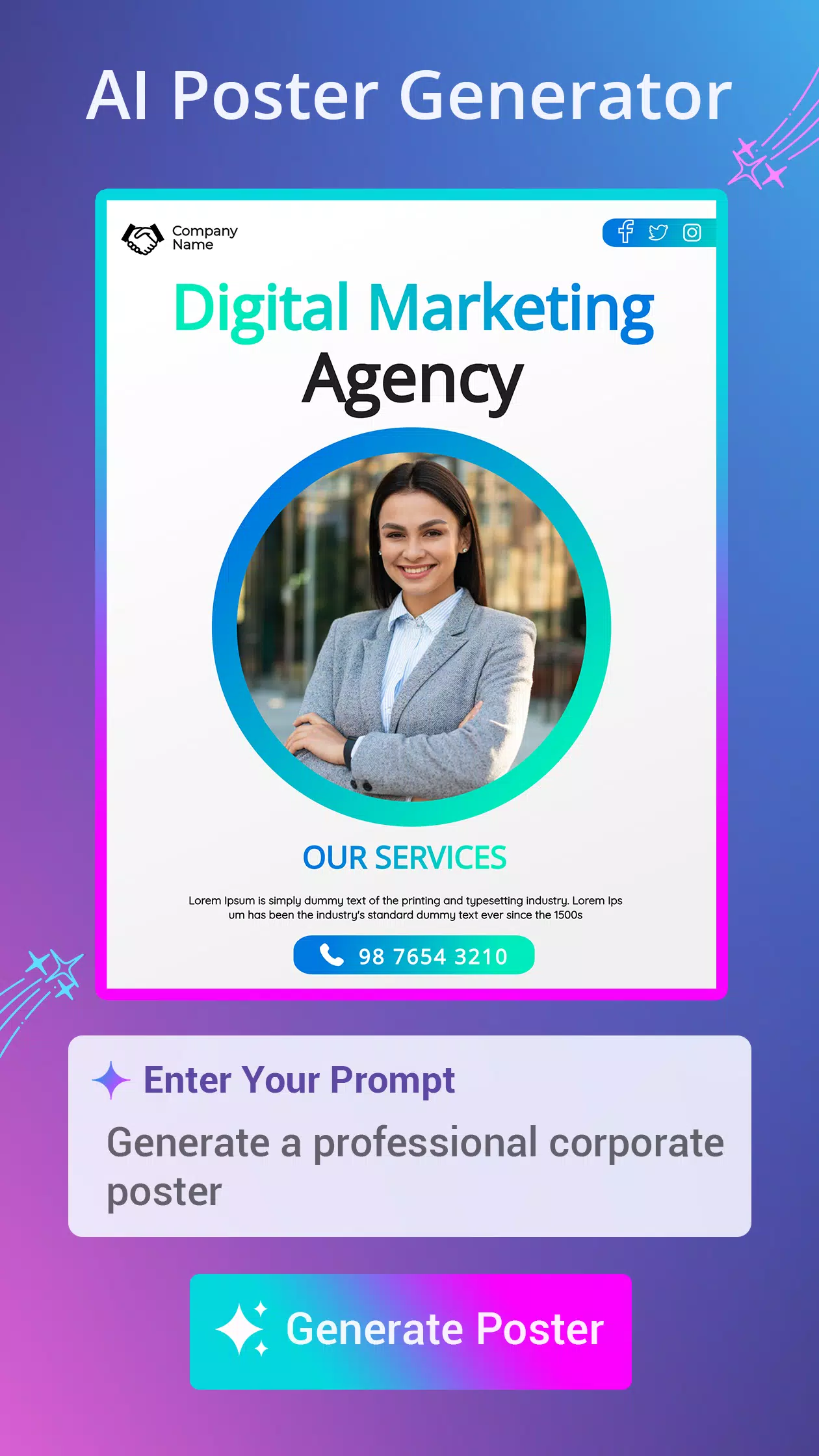 Poster Maker AI flyer maker Скриншот 1