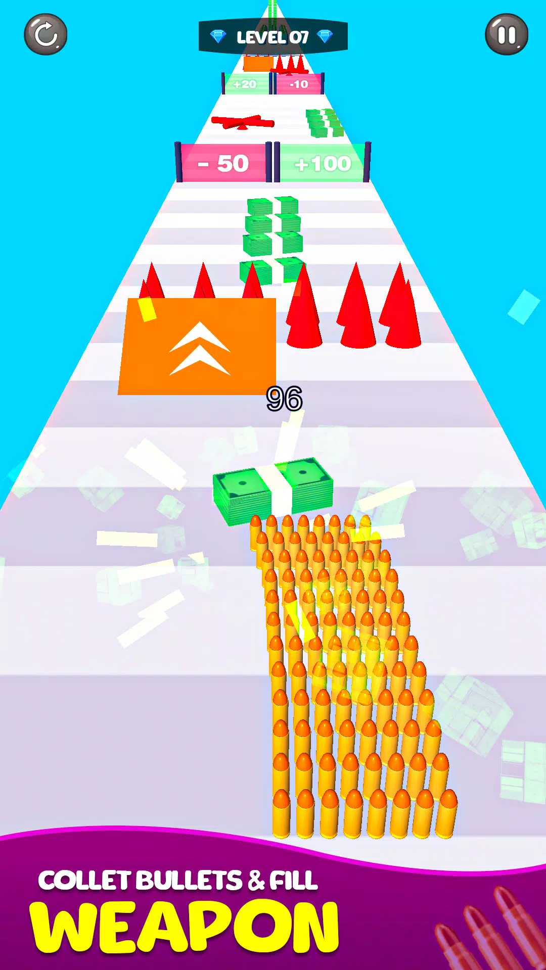 Merge Bullet Army Game Run 3D Zrzut ekranu 1