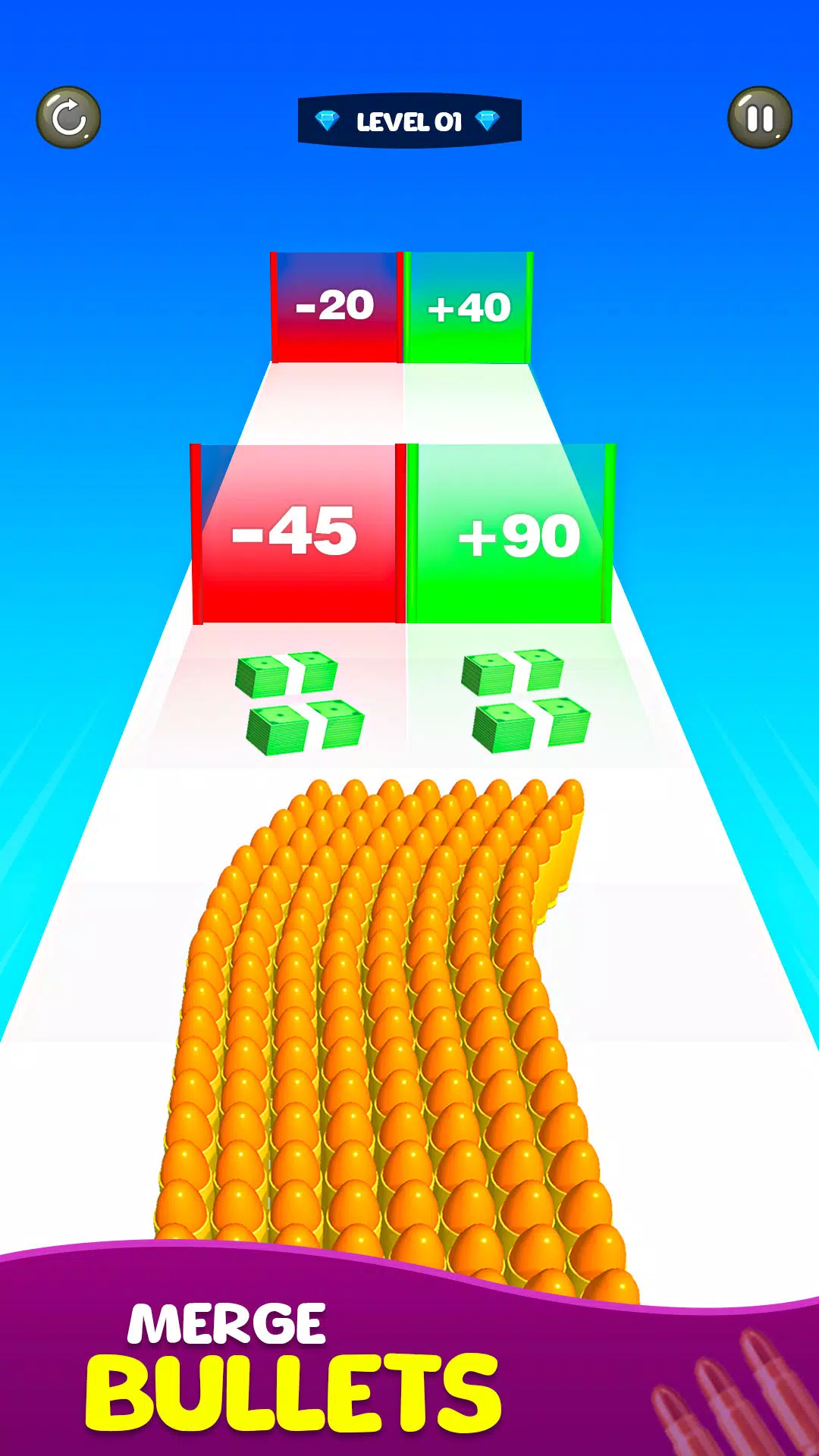 Merge Bullet Army Game Run 3D Zrzut ekranu 0