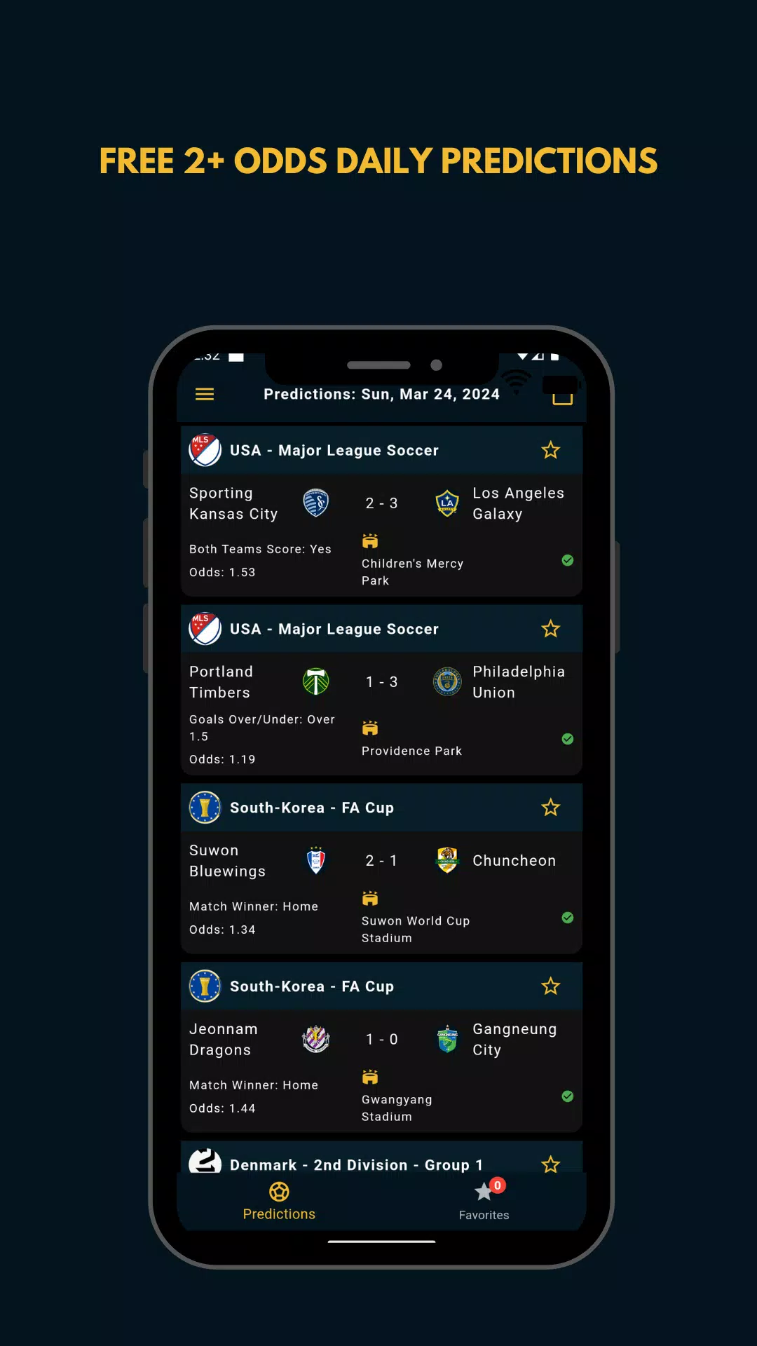 2+ Odds Daily Betting Tips স্ক্রিনশট 0
