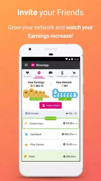 WowApp - Earn. Share. Do Good Captura de pantalla 2