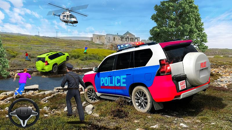 Offroad Police Car Chase Game Ekran Görüntüsü 1