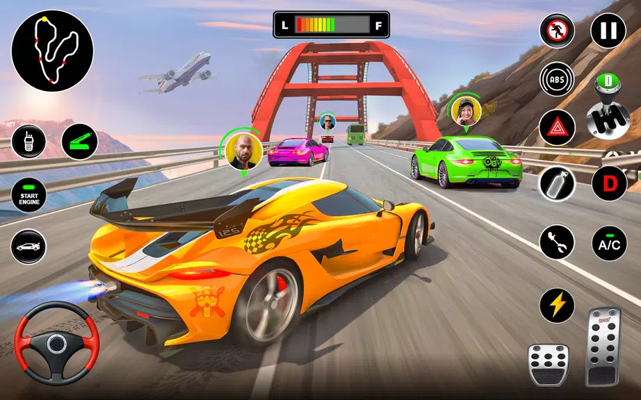 Racing in Highway Car 3D Games Ảnh chụp màn hình 1