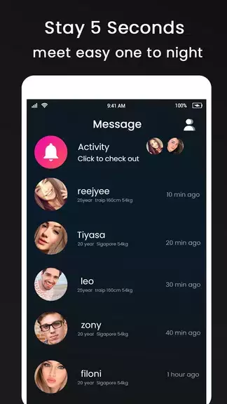 Random Video Chat : Live One Night Datting 螢幕截圖 3