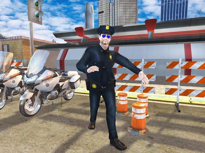 US Police Bike Chase Game Tangkapan skrin 0