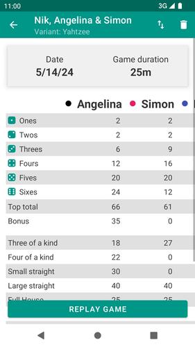 Yatzy Scoring Card Ekran Görüntüsü 2
