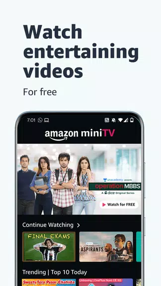 Schermata Amazon India Shop, Pay, miniTV 1