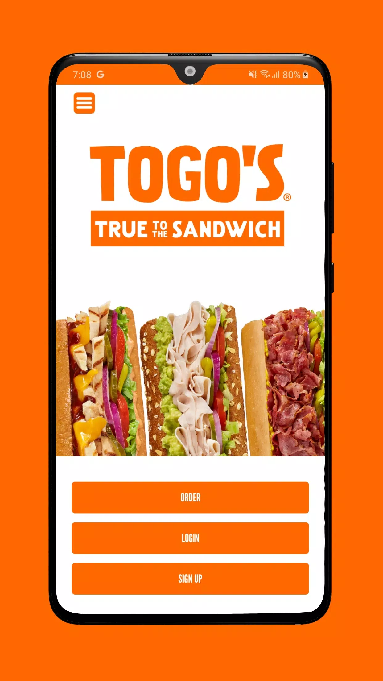 TOGO's Sandwiches Ekran Görüntüsü 0