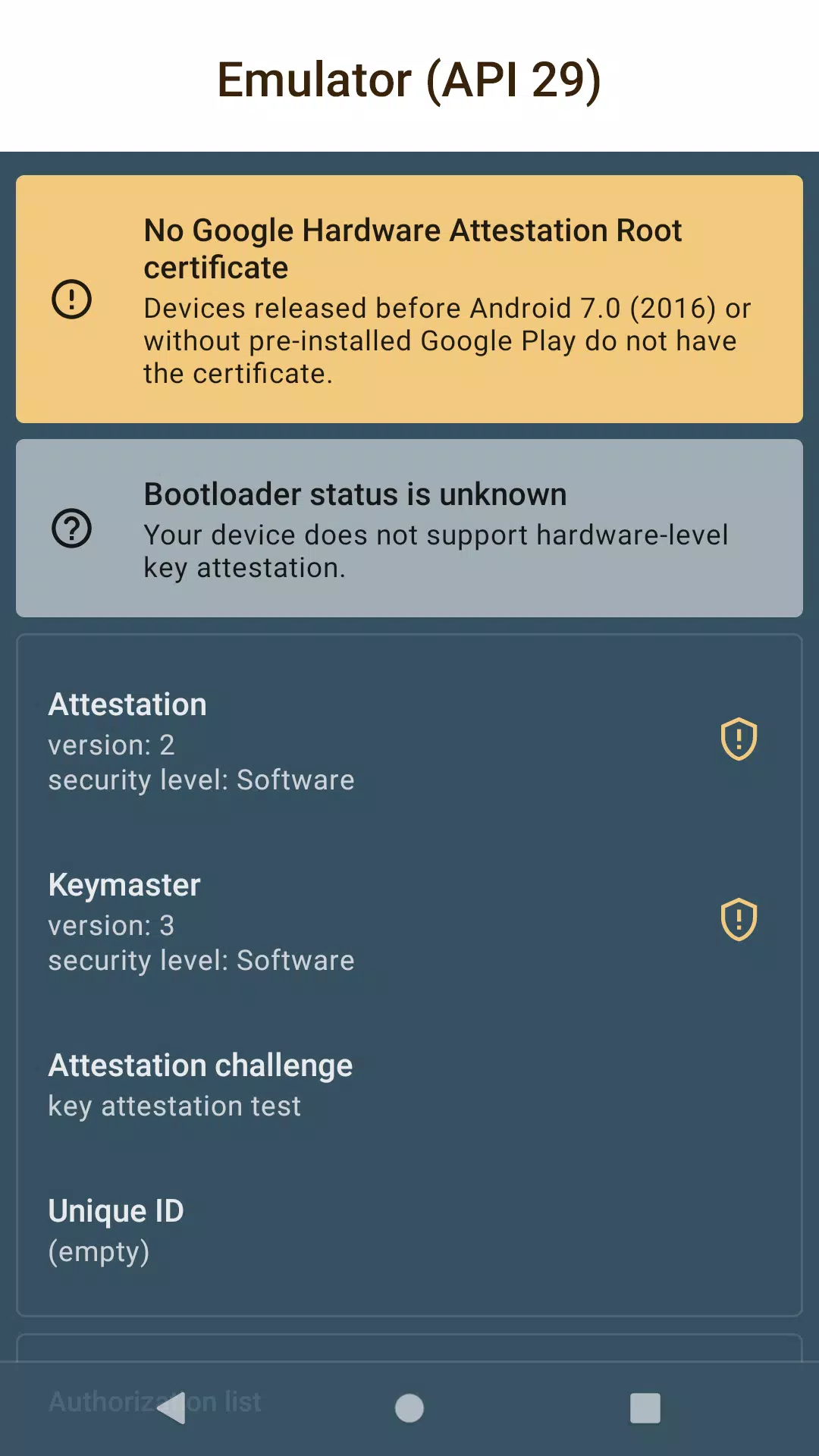 Key Attestation Demo Captura de tela 2