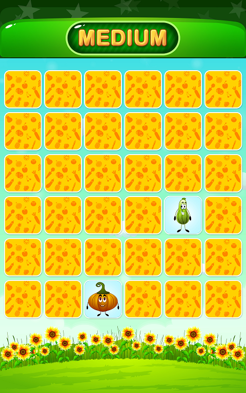 Vegetable Memory Match Game Zrzut ekranu 2