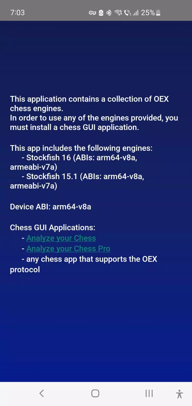 Chess Engines Ekran Görüntüsü 1