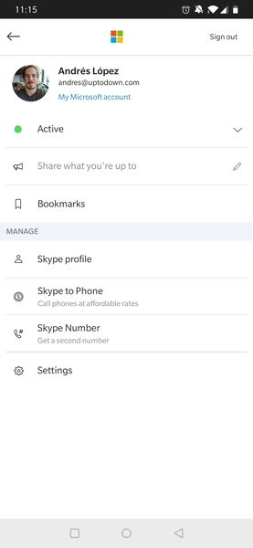 Schermata Skype 0