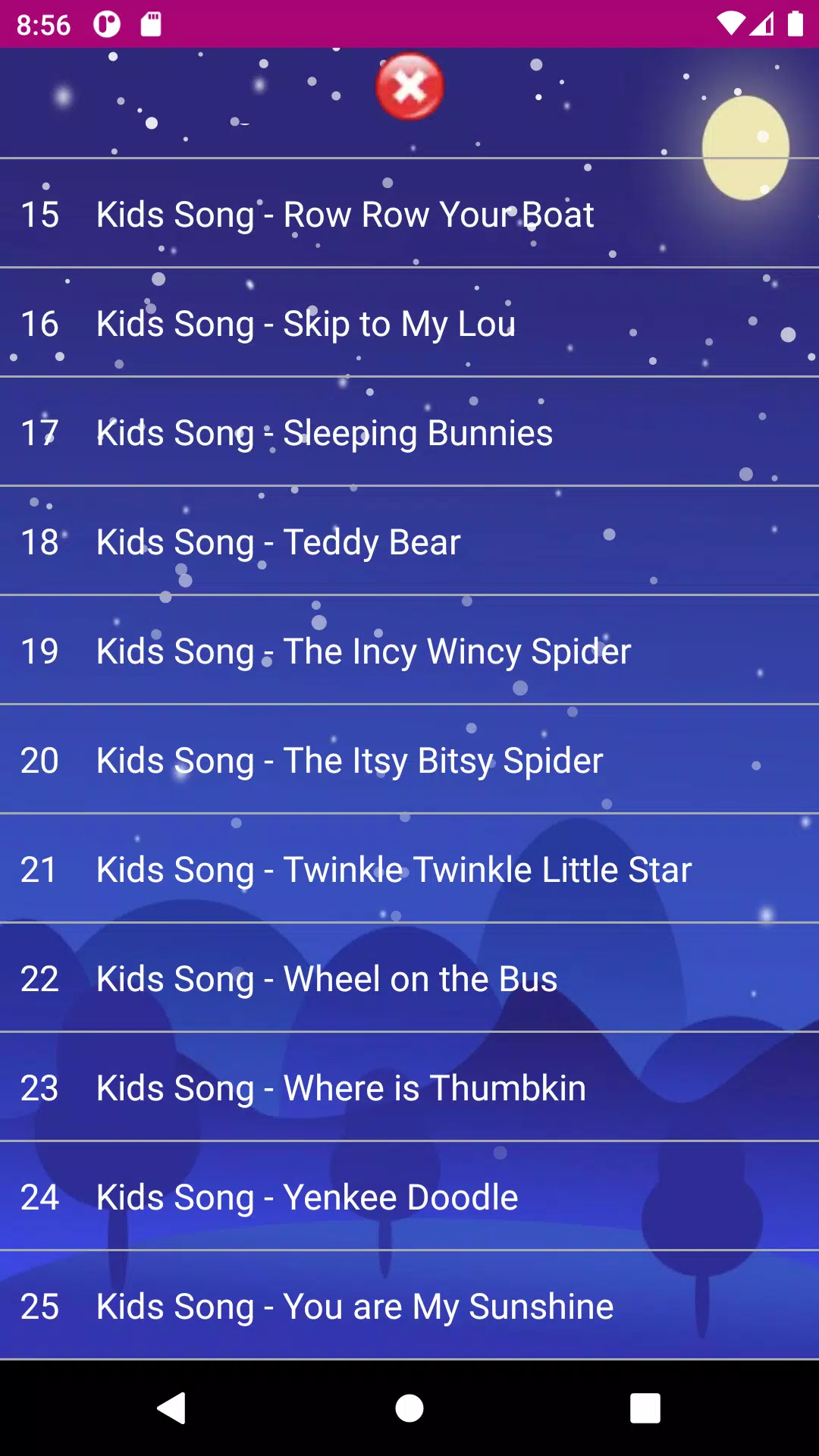Schermata baby songs - nursery rhymes 0