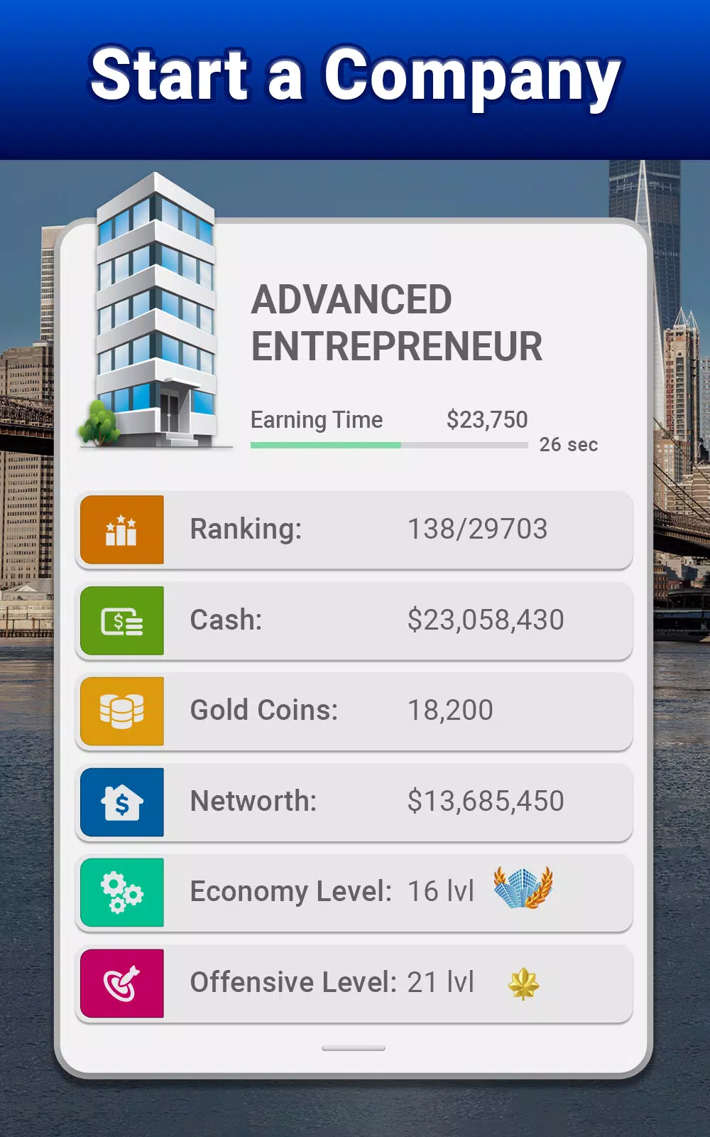 Tycoon - Business Empires Game ဖန်သားပြင်ဓာတ်ပုံ 0