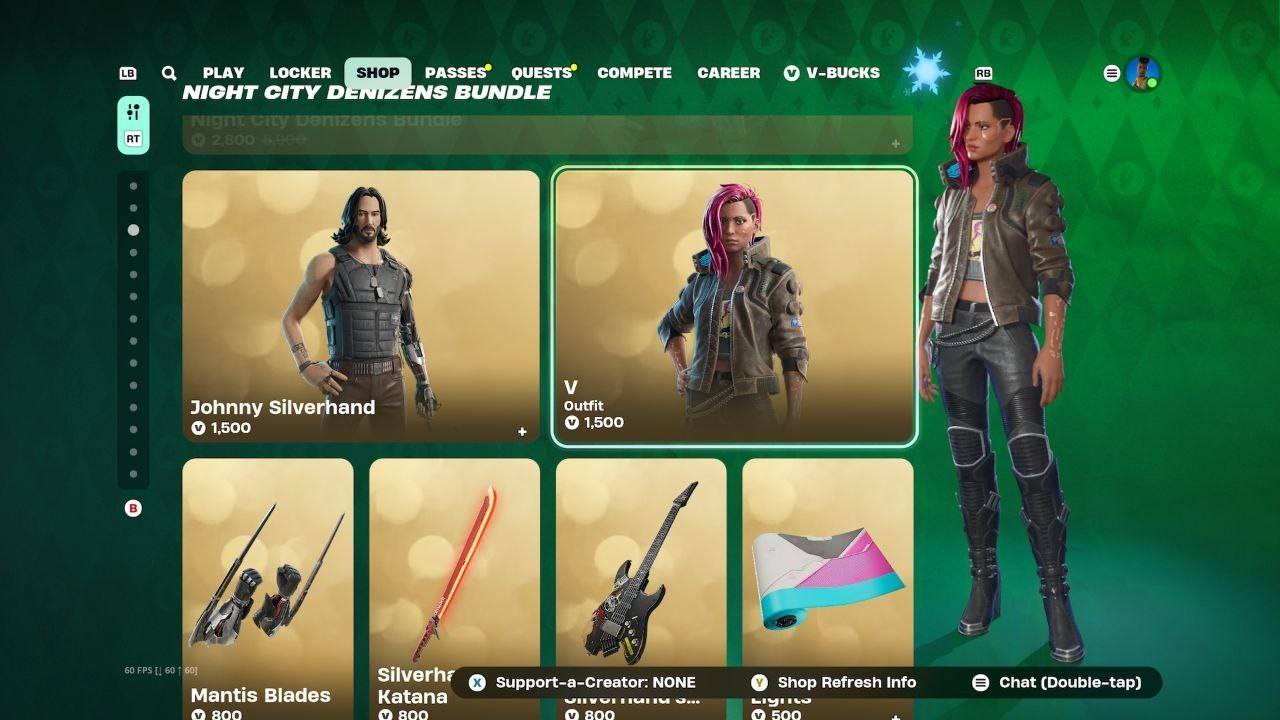 Cyberpunk 2077 Fortnite crossover: Why no male V?
