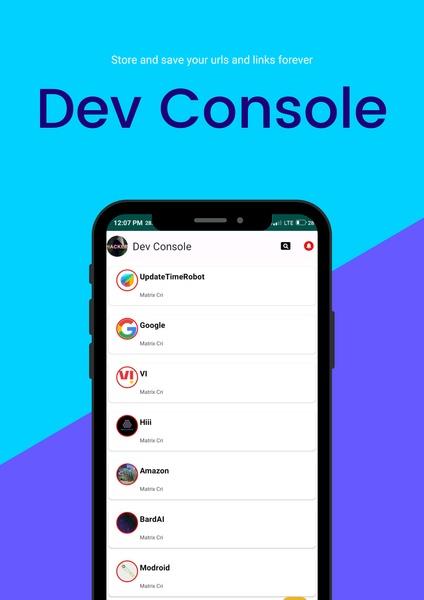 Dev Console ဖန်သားပြင်ဓာတ်ပုံ 2