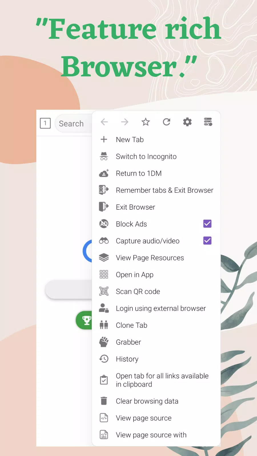 1DM: navegador e downloader Captura de tela 2