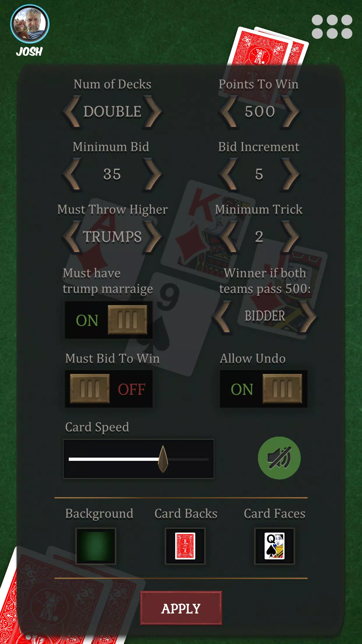 Pinochle Online 螢幕截圖 3