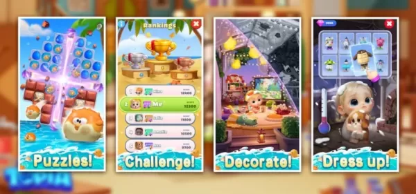 어린이를 위해 디자인 된 다채로운 퍼즐과 게임, 재미있는 캐릭터, 매력적인 활동, 아기 및 다른 의상을 특징으로합니다.