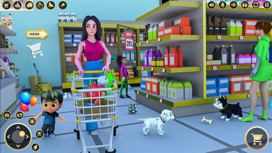 Mom Simulator Family Games 3D Ekran Görüntüsü 2