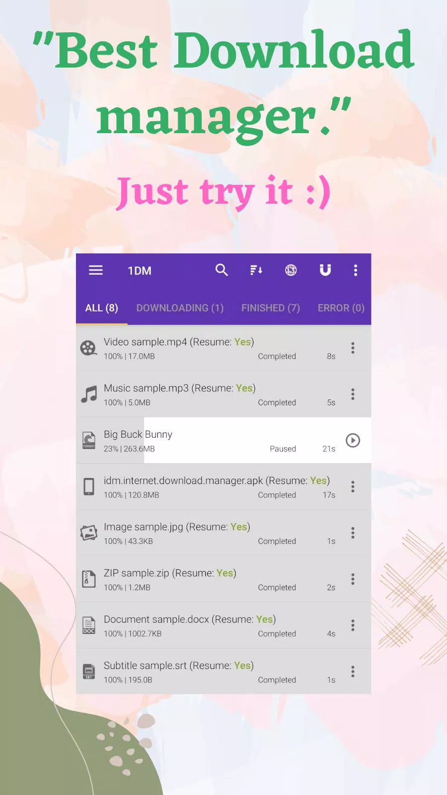 1DM: navegador e downloader Captura de tela 0