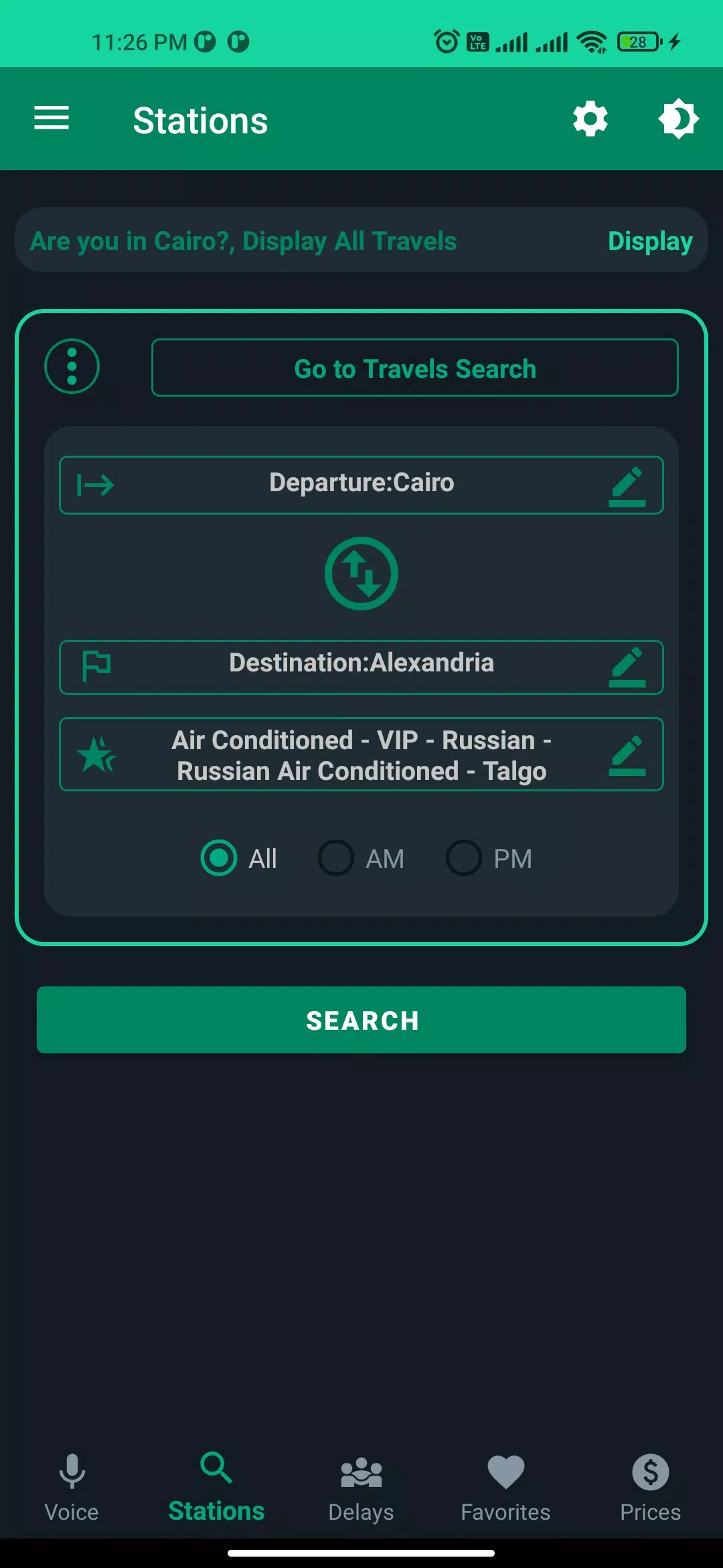 Egypt's Trains - Voice Search Ekran Görüntüsü 1