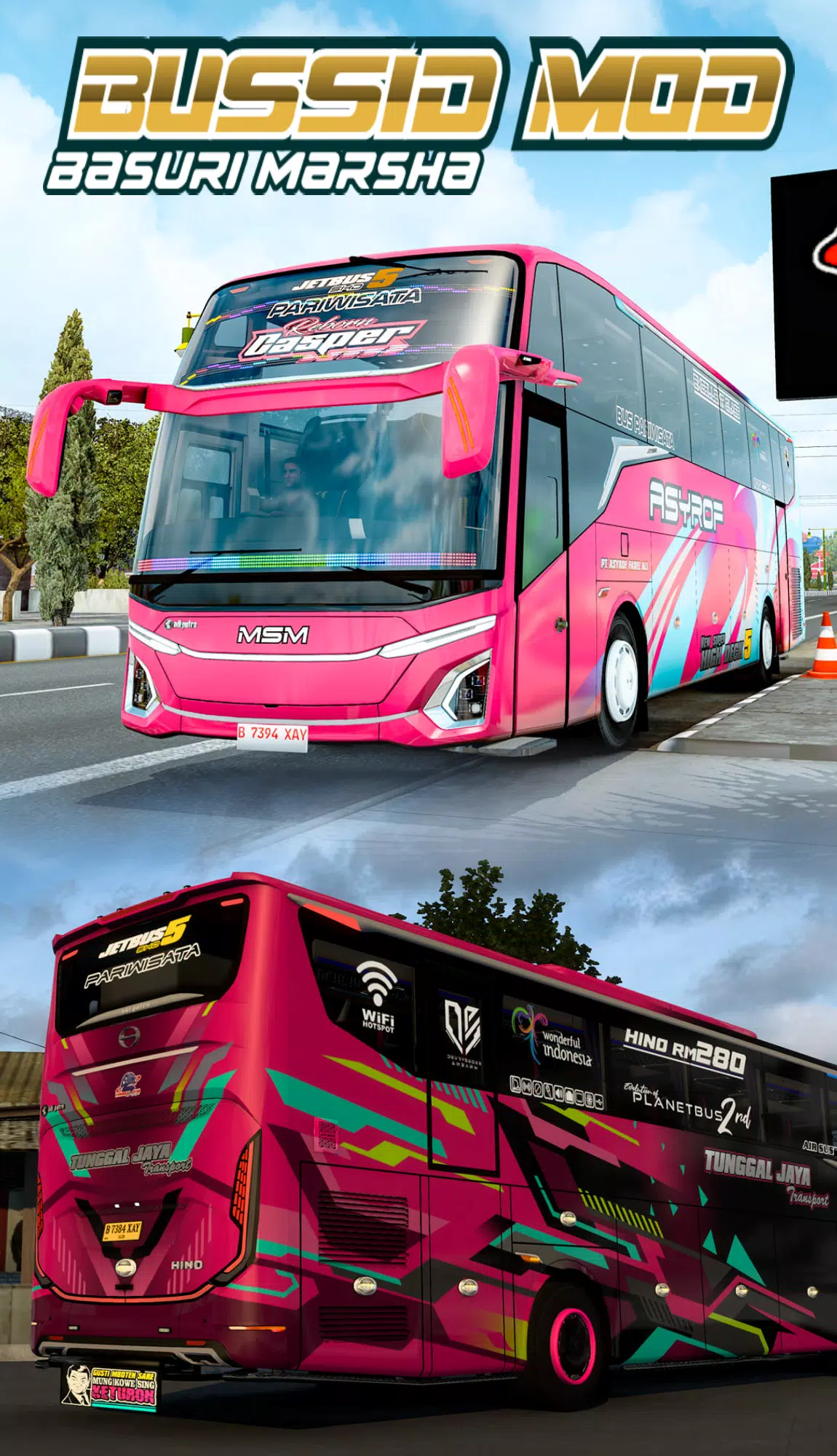 Bussid Mod Basuri Marsha Ekran Görüntüsü 1