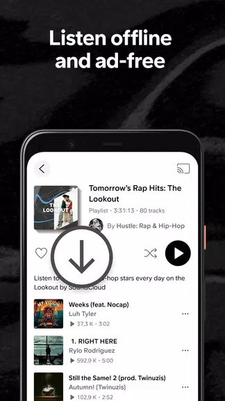 SoundCloud - música e áudio Captura de tela 2