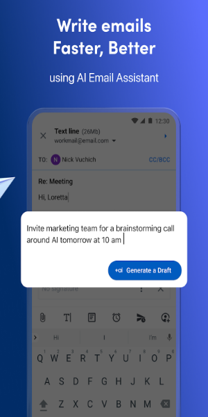 Spark MailVerbessern Sie die E-Mail-Effizienz mit Tastaturkürzeln<br><br> revolutioniert die E-Mail-Verwaltung mit einer Reihe von Funktionen, einschließlich der Unterstützung von Tastaturkürzeln. Diese Verknüpfungen ermöglichen eine blitzschnelle E-Mail-Verarbeitung und steigern die Benutzerproduktivität B. das Beantworten, Weiterleiten, Löschen und Kennzeichnen von E-Mails als wichtig oder Spam mit einem einfachen Tastendruck. Dieser optimierte Ansatz ist besonders vorteilhaft für Benutzer, die täglich mehrere E-Mails bearbeiten, und spart wertvolle Zeit und Mühe.Spark Mail
Spark MailNahtlose Integration mit Cloud-Speicher</p>Ein weiteres herausragendes Merkmal von <p> ist die nahtlose Integration mit verschiedenen Cloud-Speicherdiensten. Dadurch entfällt die Notwendigkeit, Dateien beim Anhängen an E-Mails herunterzuladen und erneut hochzuladen. Benutzer können mühelos direkt über die <br>-Benutzeroberfläche auf Dateien beliebter Dienste wie Dropbox, Google Drive und OneDrive zugreifen und diese anhängen. Diese Integration rationalisiert den Anhangsprozess und ermöglicht Benutzern das einfache Durchsuchen, Auswählen, Anzeigen einer Vorschau und Anhängen von Dateien, ohne den E-Mail-Client zu verlassen. Mit diesen Funktionen ermöglicht Spark Mail MOD APK Benutzern ein effizienteres Arbeiten, sei es beim Kategorisieren von E-Mails, beim Verfassen von Betreffzeilen, beim Planen von E-Mails oder beim Anhängen von Dateien direkt aus dem Cloud-Speicher.Spark Mail<img src=